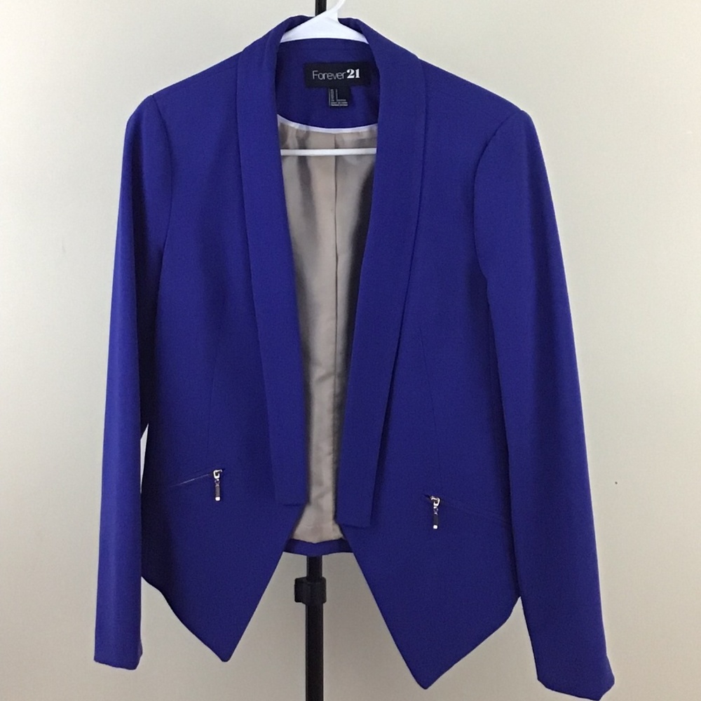 Electric Blue Asymetrical Blazer